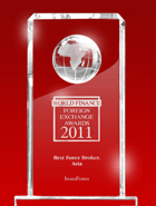 World Finance Awards 2011 - A Melhor Coretora na Ásia